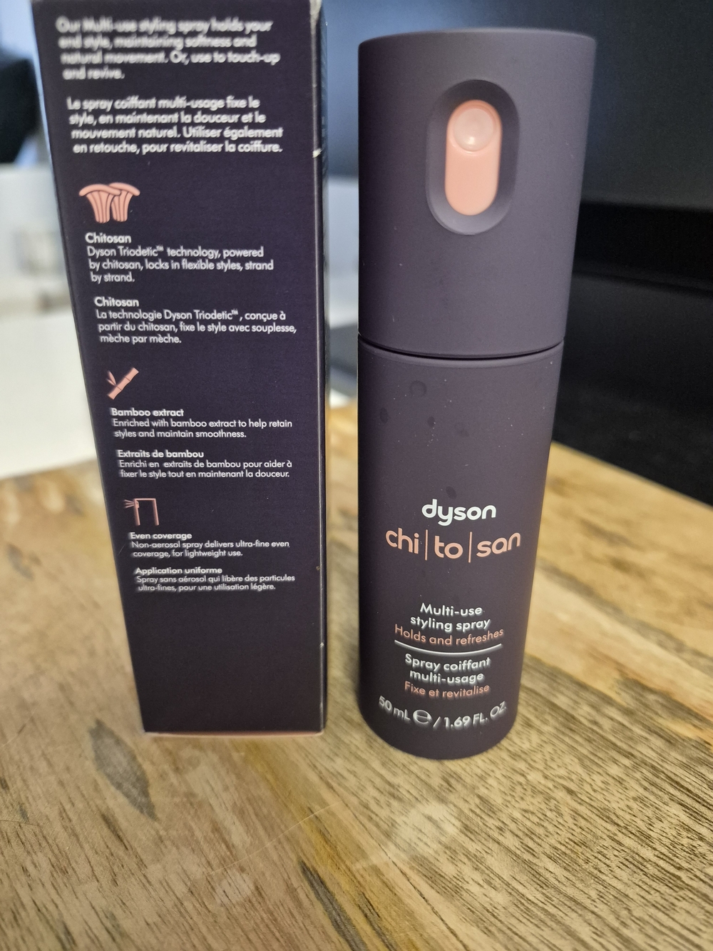 Dyson Chitosan Multi-Use Styling Spray - Plum/Pink